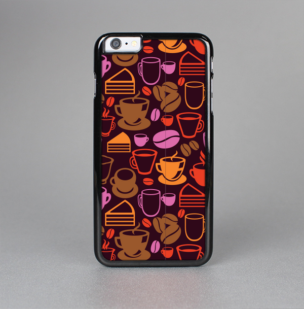 The Vector Orange & Pink Coffee Time Skin-Sert for the Apple iPhone 6 Plus Skin-Sert Case