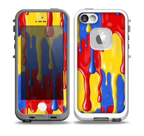 The Vector Paint Drips Skin for the iPhone 5-5s fre LifeProof Case