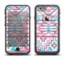 The Vector Pink & White Modern Aztec Pattern Apple iPhone 6/6s LifeProof Fre Case Skin Set