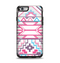 The Vector Pink & White Modern Aztec Pattern Apple iPhone 6 Otterbox Symmetry Case Skin Set
