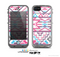 The Vector Pink & White Modern Aztec Pattern Skin for the Apple iPhone 5c LifeProof Case