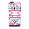 The Vector Pink & White Modern Aztec Pattern Skin for the iPhone 5c OtterBox Commuter Case