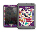 The Vector Purple Heart London Collage Apple iPad Air LifeProof Fre Case Skin Set