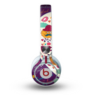 The Vector Purple Heart London Collage Skin for the Beats by Dre Mixr Headphones