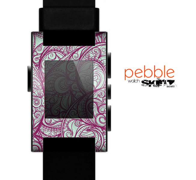 The Vector Purple Thin Laced Skin for the Pebble SmartWatch es