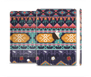 The Vector Purple and Colored Aztec pattern V4 Full Body Skin Set for the Apple iPad Mini 3