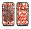 The Vector Red & Black Coffee Love Pattern Apple iPhone 6/6s Plus LifeProof Fre Case Skin Set