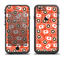 The Vector Red & Black Coffee Love Pattern Apple iPhone 6/6s LifeProof Fre Case Skin Set