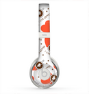 The Vector Red Hearts with Coffee Mugs Skin for the Beats by Dre Solo 2 Headphones