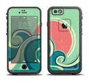 The Vector Retro Green Waves Apple iPhone 6/6s LifeProof Fre Case Skin Set