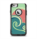 The Vector Retro Green Waves Apple iPhone 6 Otterbox Commuter Case Skin Set
