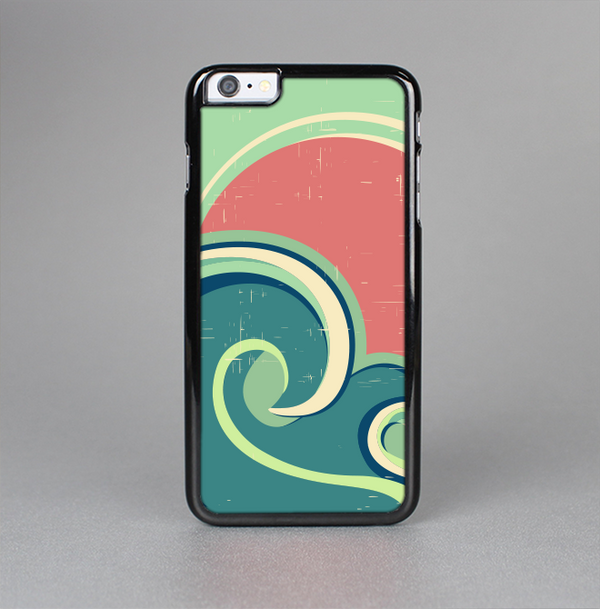 The Vector Retro Green Waves Skin-Sert for the Apple iPhone 6 Plus Skin-Sert Case