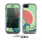 The Vector Retro Green Waves Skin for the Apple iPhone 5c LifeProof Case