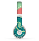 The Vector Retro Green Waves Skin for the Beats by Dre Solo 2 Headphones