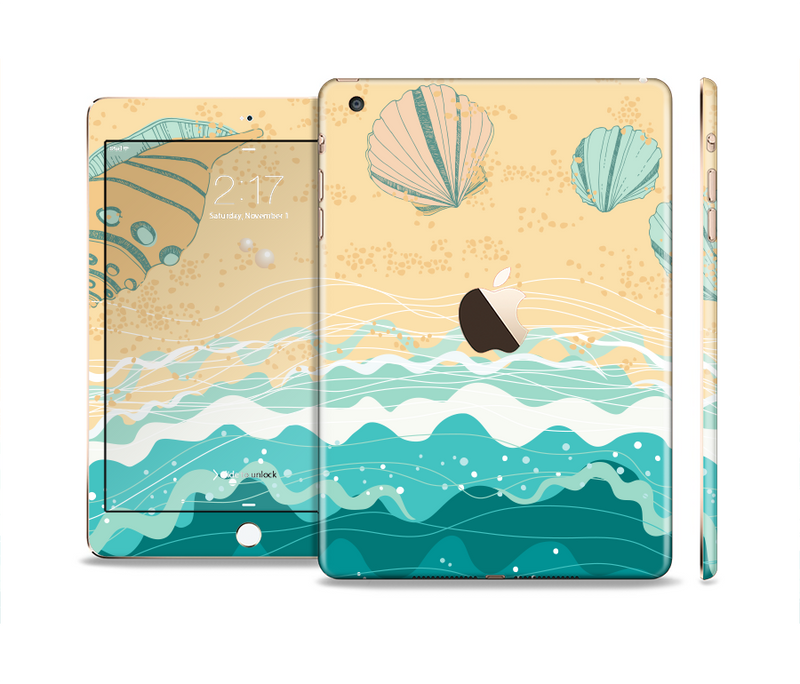 The Vector SeaShore Full Body Skin Set for the Apple iPad Mini 3