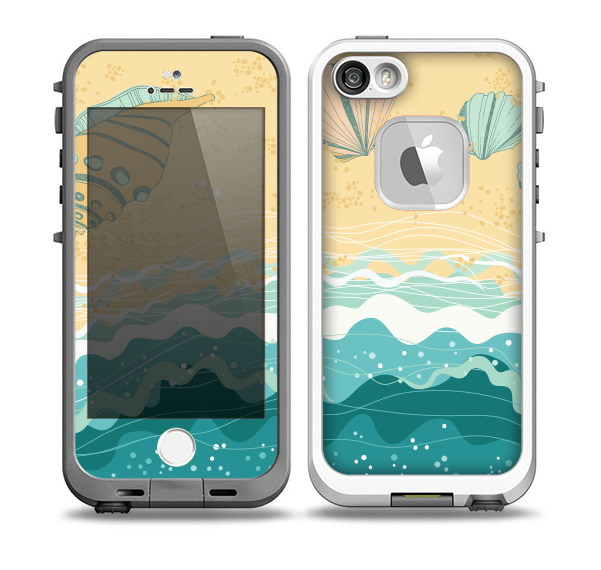 The Vector SeaShore Skin for the iPhone 5-5s fre LifeProof Case