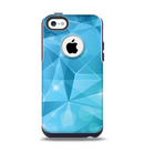 The Vector Shiny Blue Crystal Pattern Apple iPhone 5c Otterbox Commuter Case Skin Set
