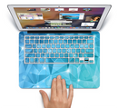 The Vector Shiny Blue Crystal Pattern Skin Set for the Apple MacBook Pro 15" with Retina Display