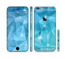 The Vector Shiny Blue Crystal Pattern Sectioned Skin Series for the Apple iPhone 6s Plus