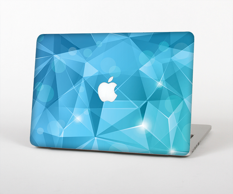 The Vector Shiny Blue Crystal Pattern Skin Set for the Apple MacBook Pro 15" with Retina Display