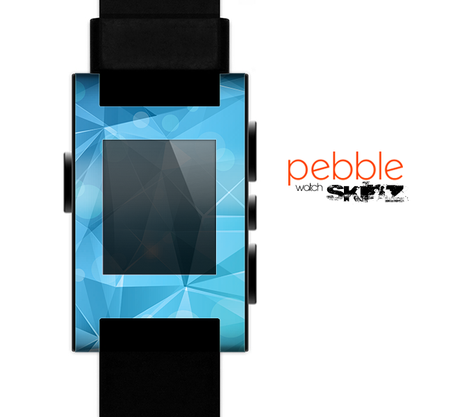 The Vector Shiny Blue Crystal Pattern Skin for the Pebble SmartWatch