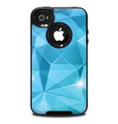 The Vector Shiny Blue Crystal Pattern Skin for the iPhone 4-4s OtterBox Commuter Case