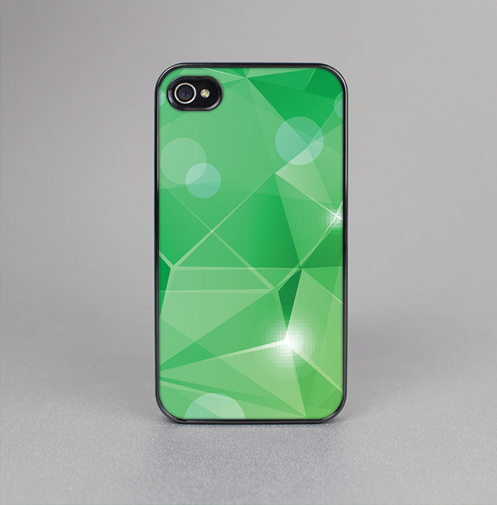 The Vector Shiny Green Crystal Pattern Skin-Sert for the Apple iPhone 4-4s Skin-Sert Case