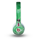 The Vector Shiny Green Crystal Pattern Skin for the Beats by Dre Mixr Headphones