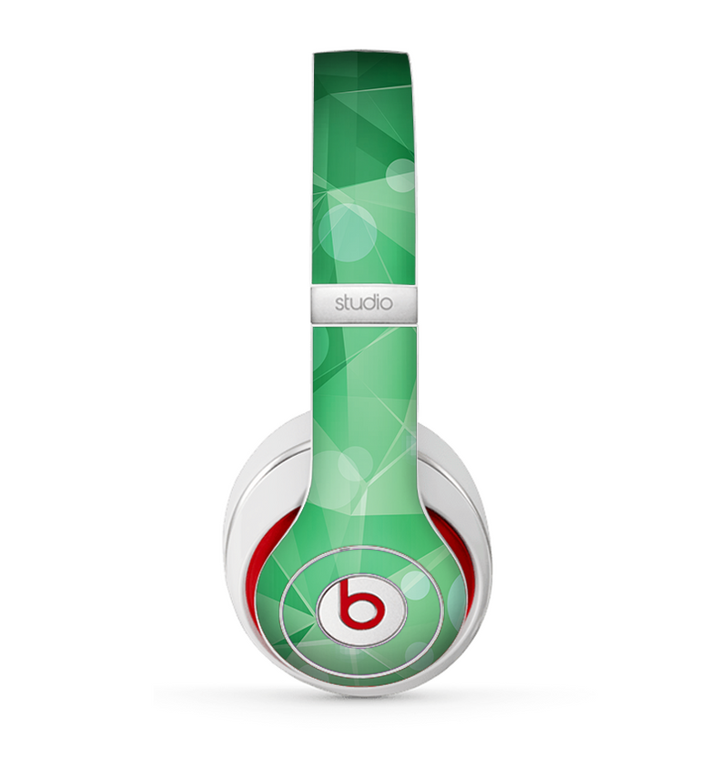 The Vector Shiny Green Crystal Pattern Skin for the Beats by Dre Studio (2013+ Version) Headphones