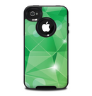 The Vector Shiny Green Crystal Pattern Skin for the iPhone 4-4s OtterBox Commuter Case