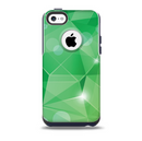 The Vector Shiny Green Crystal Pattern Skin for the iPhone 5c OtterBox Commuter Case