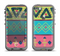 The Vector Sketched Yellow-Teal-Pink Aztec Pattern Apple iPhone 5c LifeProof Fre Case Skin Set
