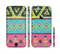 The Vector Sketched Yellow-Teal-Pink Aztec Pattern Sectioned Skin Series for the Apple iPhone 6 Plus