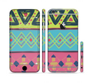 The Vector Sketched Yellow-Teal-Pink Aztec Pattern Sectioned Skin Series for the Apple iPhone 6s Plus