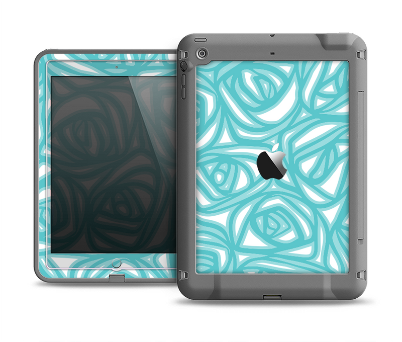 The Vector Subtle Blues Pattern Apple iPad Air LifeProof Fre Case Skin Set