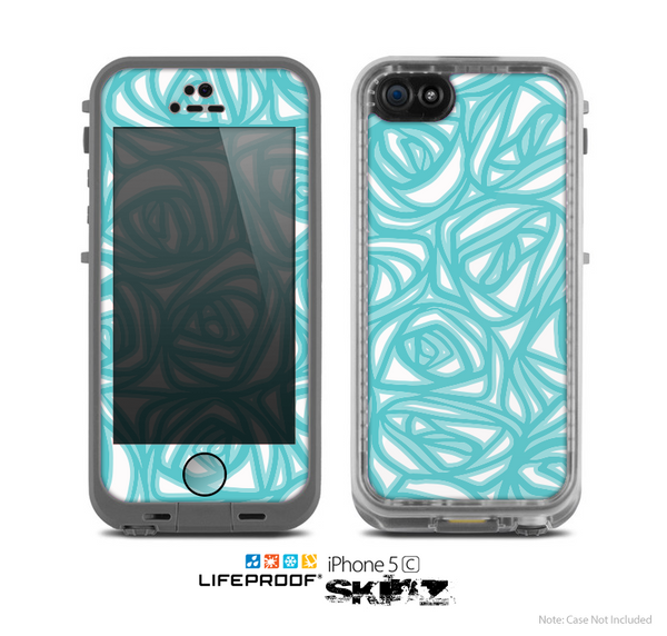 The Vector Subtle Blues Pattern Skin for the Apple iPhone 5c LifeProof Case