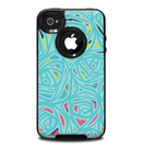 The Vector Subtle Blues Pattern Skin for the iPhone 4-4s OtterBox Commuter Case