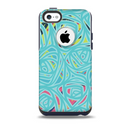 The Vector Subtle Blues Pattern Skin for the iPhone 5c OtterBox Commuter Case