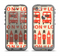 The Vector Tan and Red London Apple iPhone 5c LifeProof Fre Case Skin Set