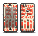 The Vector Tan and Red London Apple iPhone 6/6s LifeProof Fre Case Skin Set