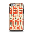 The Vector Tan and Red London Apple iPhone 6 Plus Otterbox Symmetry Case Skin Set