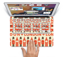 The Vector Tan and Red London Skin Set for the Apple MacBook Pro 15" with Retina Display