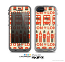 The Vector Tan and Red London Skin for the Apple iPhone 5c LifeProof Case