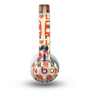 The Vector Tan and Red London Skin for the Beats by Dre Mixr Headphones