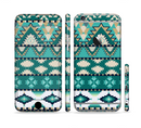 The Vector Teal & Green Aztec Pattern Sectioned Skin Series for the Apple iPhone 6s Plus
