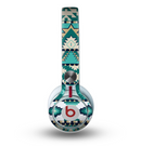 The Vector Teal & Green Aztec Pattern  Skin for the Beats by Dre Mixr Headphones