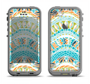 The Vector Teal & Green Snake Aztec Pattern Apple iPhone 5c LifeProof Fre Case Skin Set