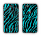 The Vector Teal Zebra Print Apple iPhone 6 LifeProof Nuud Case Skin Set