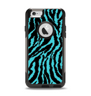 The Vector Teal Zebra Print Apple iPhone 6 Otterbox Commuter Case Skin Set