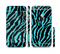 The Vector Teal Zebra Print Sectioned Skin Series for the Apple iPhone 6 Plus